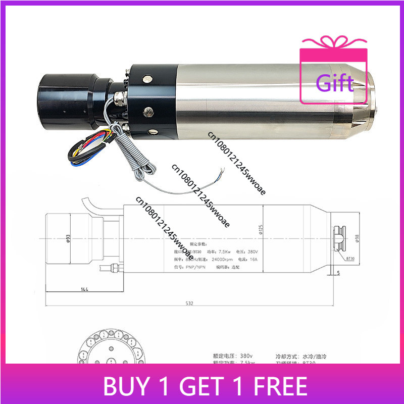 5.5KW 7.5KW Automatic Tool Cha - Cnc Spindle Motor review and price