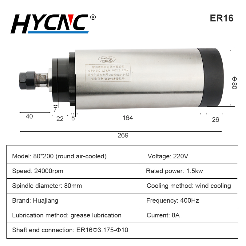 CNC Milling Spindle 1.5KW 220V - Cnc Spindle Motor review and price